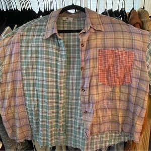 Patch pastel color flannel
